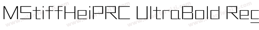MStiffHeiPRC UltraBold Regular字体转换